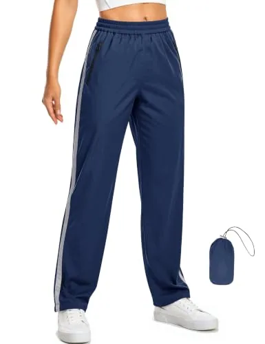 Hiking Pants Women Waterproof Packable Lightweight Rain Pant Navy