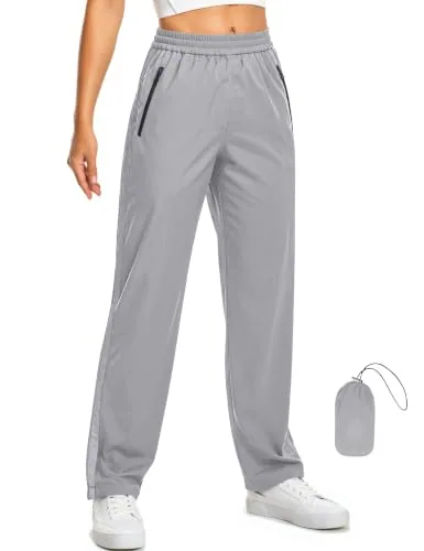 Hiking Pants Women Waterproof Cargo Rain Pant Light Overpants Grey