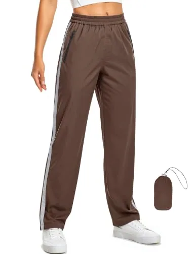 Lightweight Rain Pant Women Outdoor Waterproof Hiking Pants Coffee